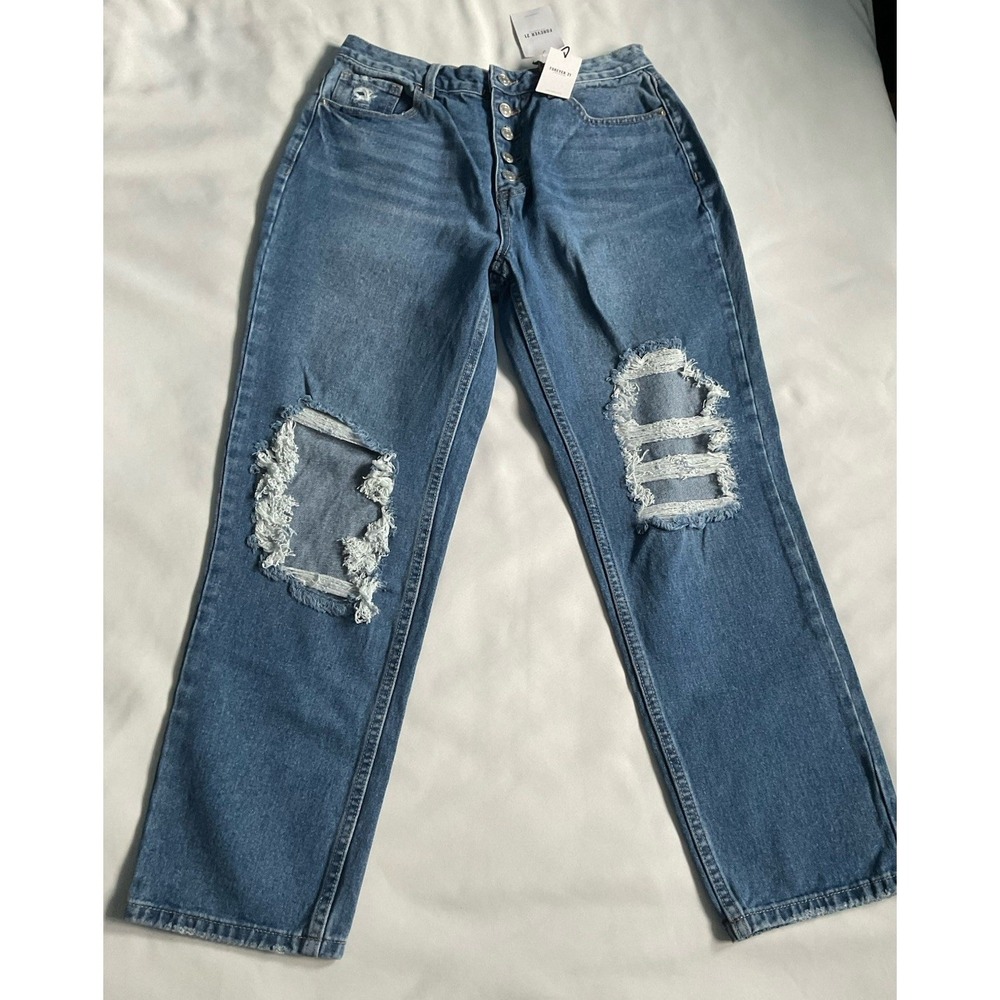 Forever  21  Denim  Button From Rise Dristressed Jeans Women's Size 29